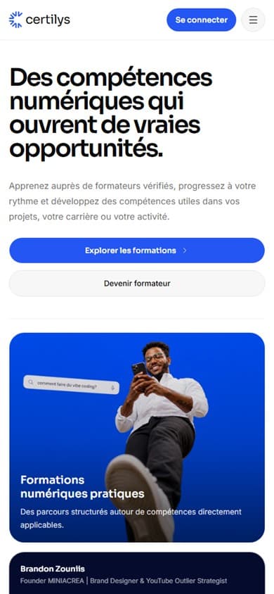 certilys.com sur mobile